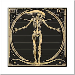 vitruvian alien Posters and Art